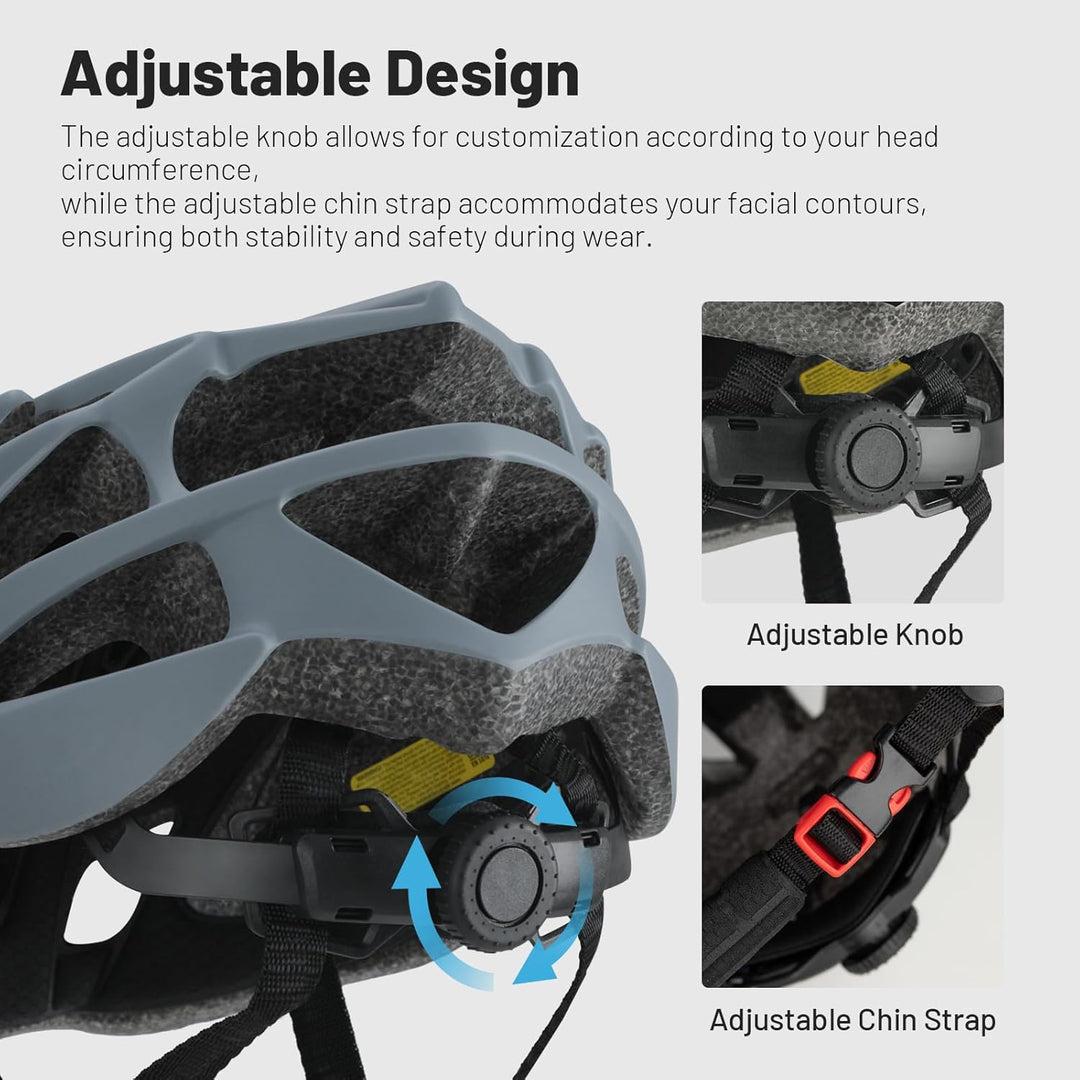 Favoto Fahrradhelm für Erwachsene Fahrrad Helmet mit Abnehmbarer Innenfutter Verstellbar Rennradhelm