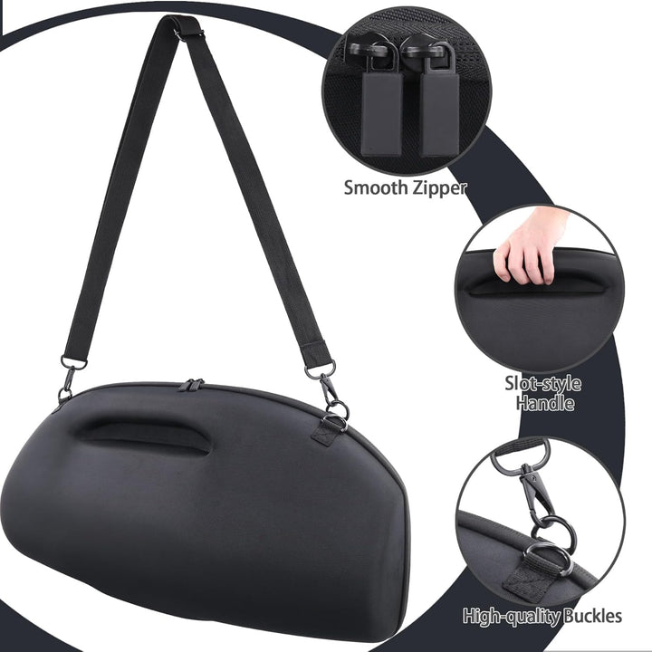 co2CREA Hart Tragetasche mit Mini Zubehörtasche und Schultergurt Für JBL Boombox 3 /Boombox 3 WiFi/B