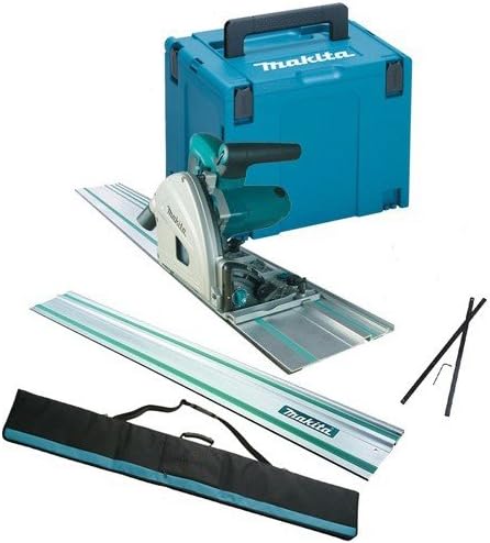 Makita SP6000J1 Tauchsäge 240 V 165 mm mit 2 x 1,5 m Schienen, Verbindungsstange & Tasche – Elektris