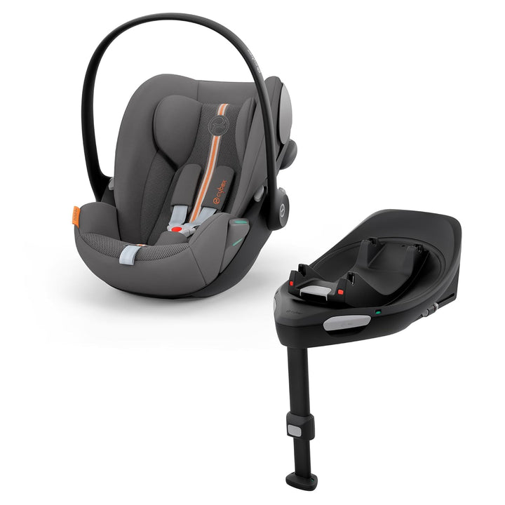 CYBEX Gold Babyschale Cloud G i-Size Plus und ISOFIX Basis Base G, Inkl. Neugeboreneneinlage, Ab Geb