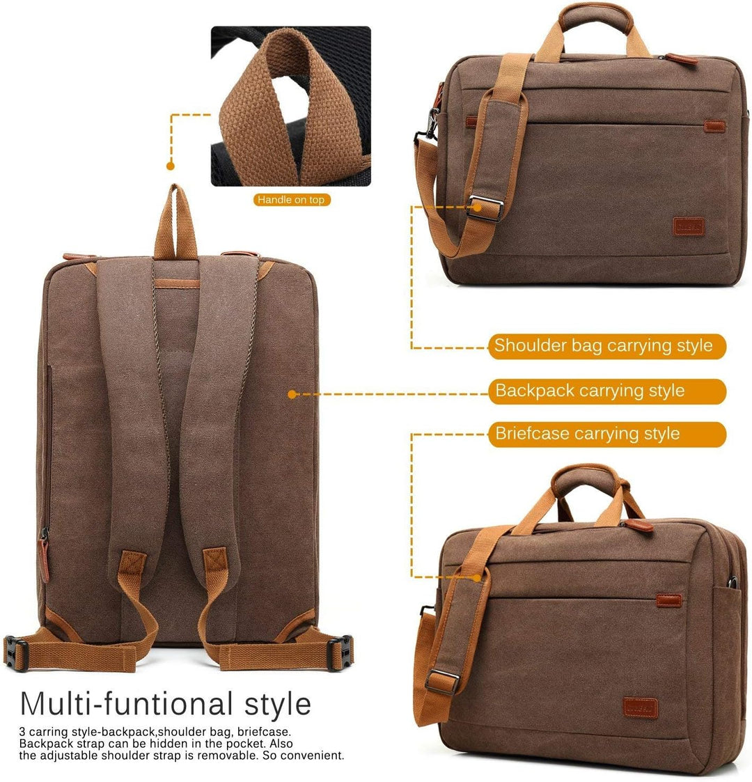 CoolBELL Umwandelbarer Rucksack, Umhängetasche, Laptoptasche, Business-Koffer, Freizeit-Koffer, nur