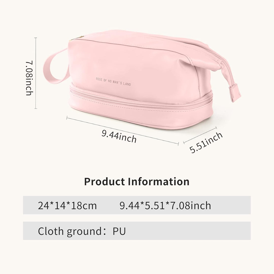 Omnpak Kosmetiktasche Damen Make Up Tasche Schminktasche Reise Kosmetikkoffer PU Leder Make Up Organ