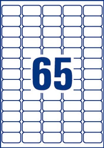 Laser Label 38,1x21,2mm 65 pro Blatt 38,1 x 21,2 mm, 38,1 x 21,2 mm