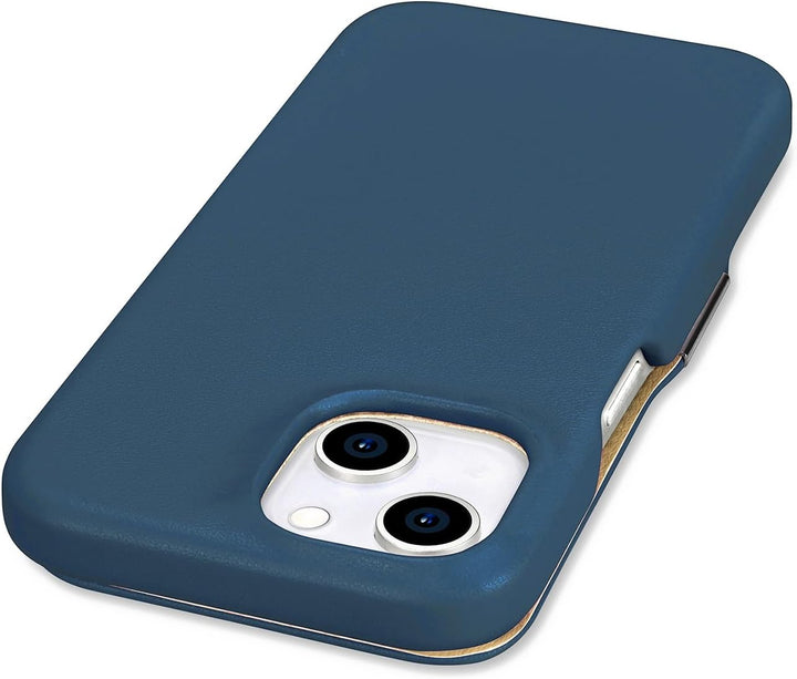 Mobiskin Hülle für iPhone 15 (6,1 Zoll), Handyhülle mit Leder, Case kompatibel mit MagSafe, Schutzhü