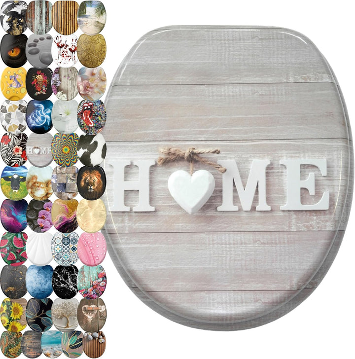 WC Sitz mit Absenkautomatik, grosse Auswahl, schöne Motive, hochwertige und stabile Qualität aus Hol