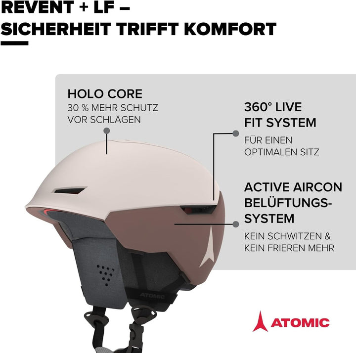 ATOMIC Revent + LF Skihelm - Unisex für Erwachsene - Individuelle Passform für präzisen Sitz - Überl