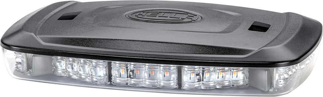 HELLA LED Warnleuchte - Micro Lightbar - 12V / 24V - gelb - Schraubanschluss - Kabel: 500mm - Anbau