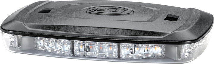 HELLA LED Warnleuchte - Micro Lightbar - 12V / 24V - gelb - Schraubanschluss - Kabel: 500mm - Anbau