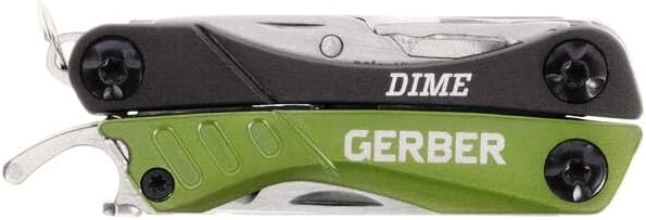 Gerber Multifunktionswerkzeug mit 12 Funktionen, Dime Pocket Multi-tool, Grün, 31-003621 Grün (EU),