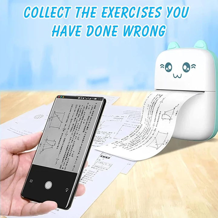 Pocket Thermodrucker, Mini Wireless Instant Taschendrucker, Tragbarer Handy Bluetooth Mobiler Drucke