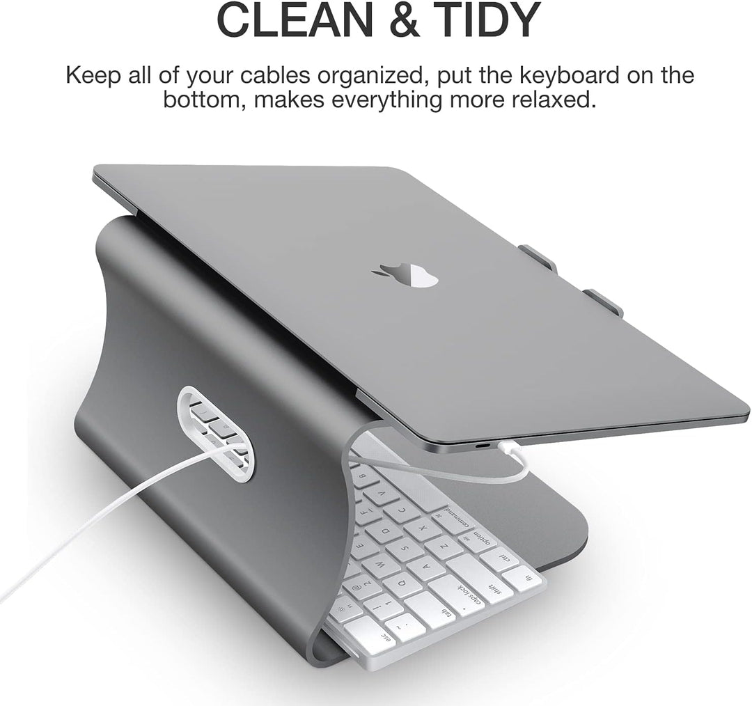 Bestand Aluminiumständer für Laptop und MacBook Desktop für Apple MacBook und alle Laptops Grau (pat