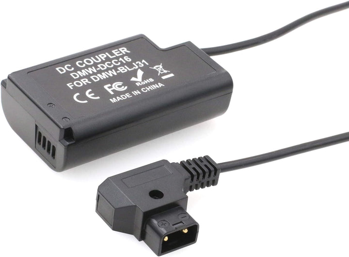 HangTon V-Mount D-Tap an Dummy-Batterie DMW-DCC16 DC-Koppler für Panasonic Lumix DC-S1 S1M S1H S1R S