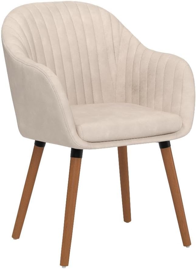 WOLTU 4er Set Esszimmerstühle Küchenstuhl Wohnzimmerstuhl Polsterstuhl Design Stuhl mit Armlehne Sam