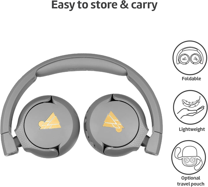 POGS Drahtloser Bluetooth Kinderkopfhörer | The Gecko 2 | Faltbarer robuster Kinderkopfhörer ab 3 Ja