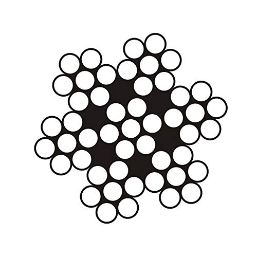 Seiletech.de STAHLSEIL | 3mm | 100m | Edelstahl INOX | 7x7 mittelweich | Drahtseil für Rankhilfe Ros