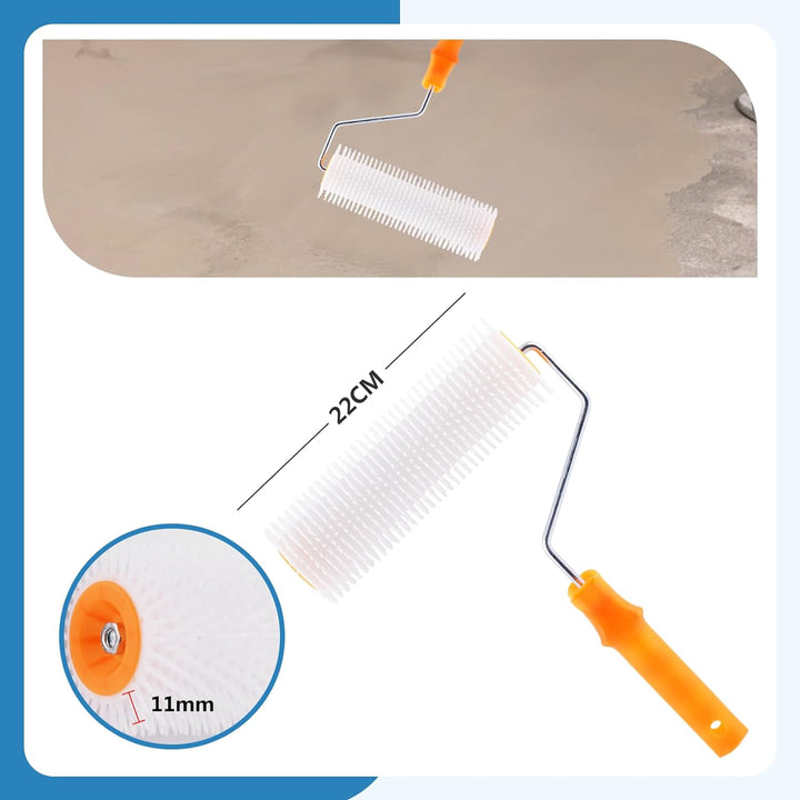 MXBAOHENG Selbstnivellierender Zement-Werkzeugsatz Bodenbeschichtung Set: Roller Spikeschuhe Edelsta
