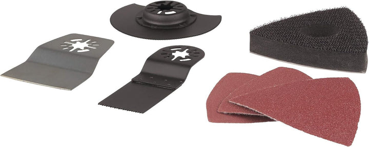 FERM Li-Ion Akku-Multitool - Multifunktionswerkzeug - Oszillationswerkzeug - 12V/1.5Ah - Mit 8 Zubeh