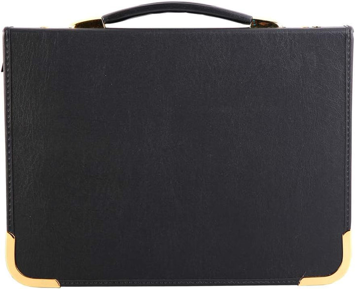 Clairefontaine BPCJ1A3BKZ Goldline Präsentationsmappe (Reissverschluss, 3 Ringen, Griff, robust, Met