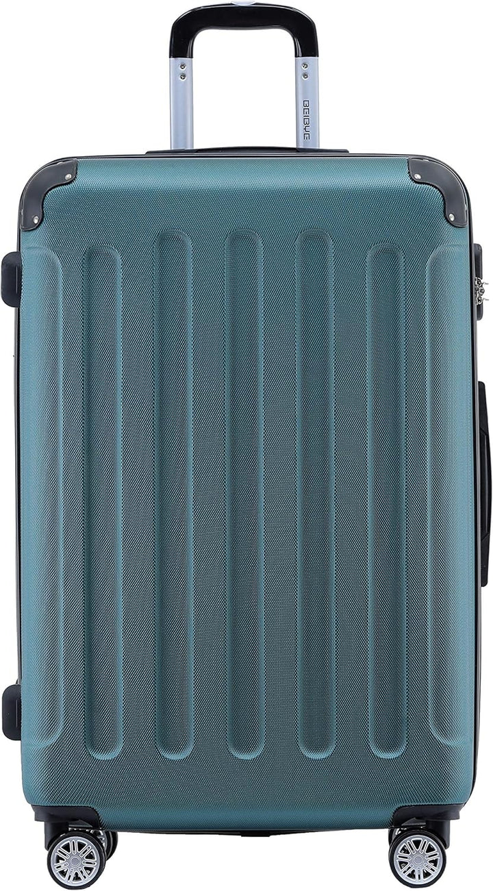 BEIBYE- Hartschalenkoffer Koffer Trolley Rollkoffer Reisekoffer Zahlenschloss 4 Zwilings-Rollen (For