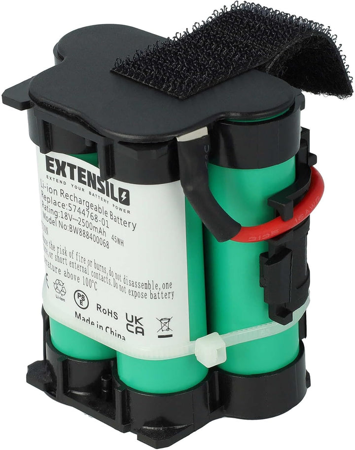 EXTENSILO Akku kompatibel mit Gardena R38Li, R40Li, R45Li, R50Li, R70Li, R75Li, R80Li, 124562 Rasenr