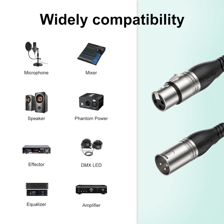 NUOSIYA XLR Kabel 6m 6 Farben XLR Mikrofon Splitterkabel Adapter, 3-Pin XLR Stecker auf Buchse Mikro
