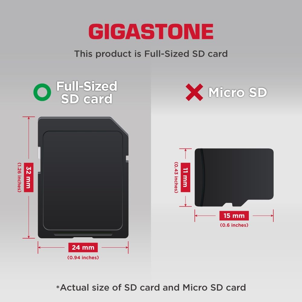 GIGASTONE 32GB SDHC Speicherkarte 10er-Pack, UHS-I U1 Klasse 10, bis zu 80 MB/Sek. für Digitalkamera