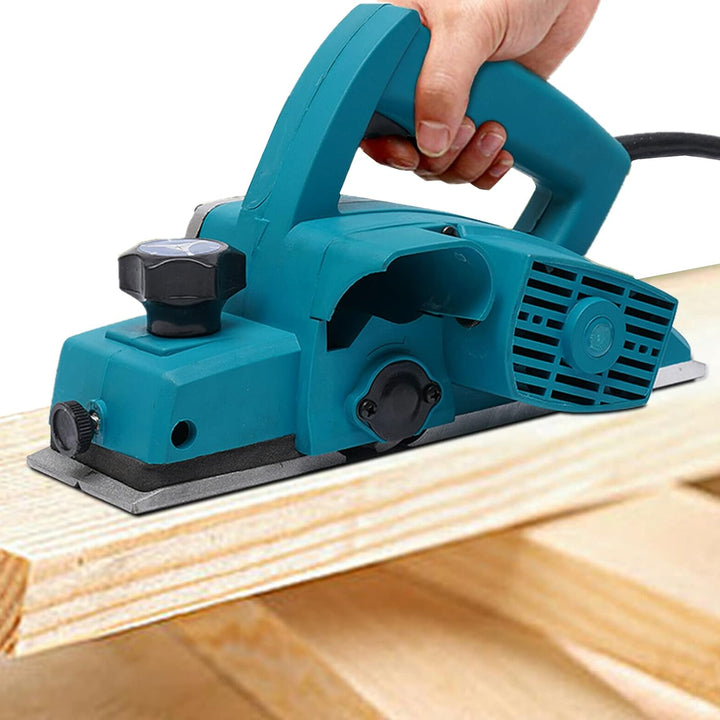 Elektro Hobelmaschine 800W Handhobel Elektrohobel Holzhobel 11000UPM, Spantiefe 1mm,Hobel Elektrisch