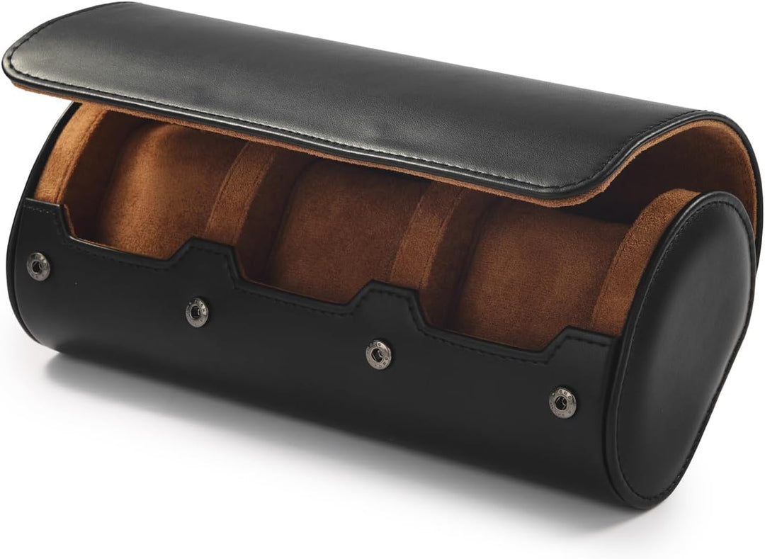 Oirlv Luxus Pu Leder 3 Schlitze Uhrenrolle Reiseetui Aufbewahrungsetui Für Geschenkbox Weihnachten J