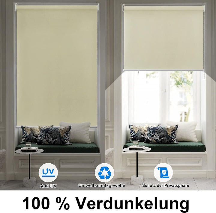 Yznahre Beige Senkrechtmarkise Vertikalmarkise Aussenrollo, 180x240cm Sichtschutz Sonnenschutzrollo