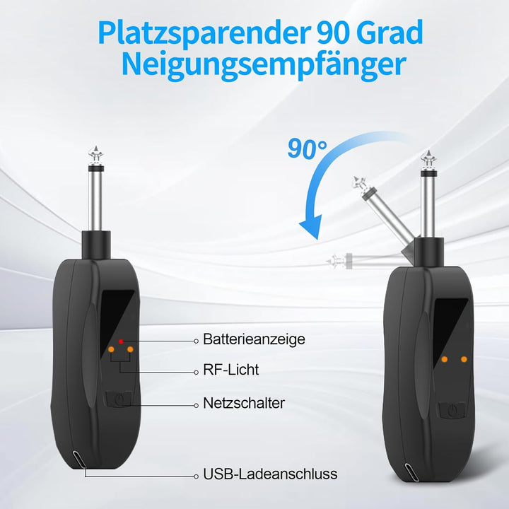 Aveek Karaoke Mikrofon Kabellos Set, 2.4GHz Drahtloses Handmikrofon,6,35/3,5 mm Mikrofonöffnung,Mit