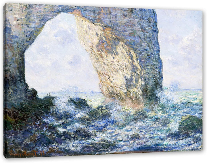 Generisch Claude Monet - Das Manneporte bei Etretat als Leinwandbild/Grösse: 100x70 cm/Wandbild/Kuns