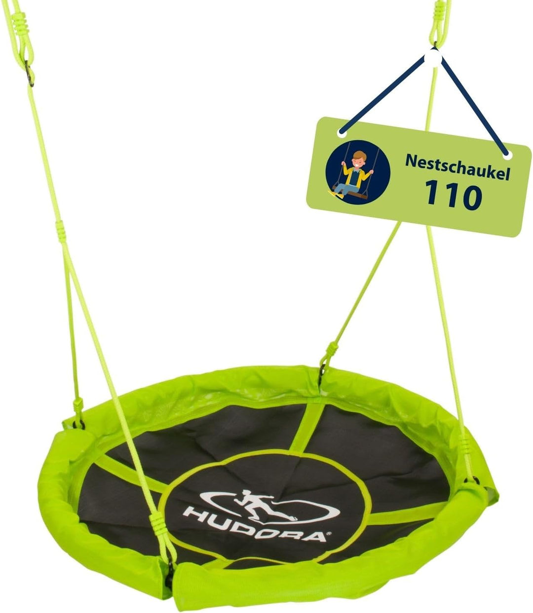HUDORA Nestschaukel 110 cm, grün - Garten-Schaukel bis 100 kg belastbar - 72156