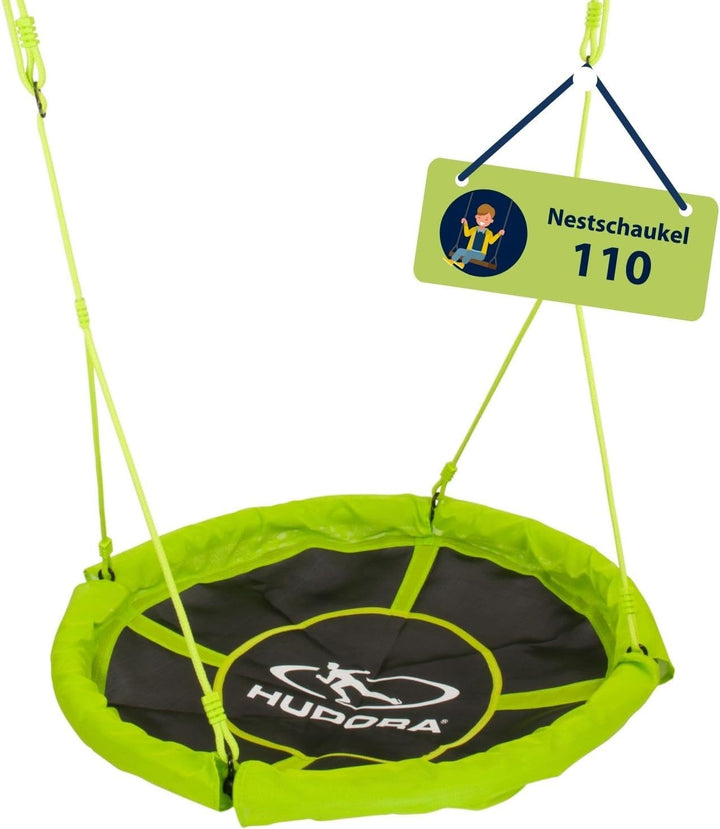 HUDORA Nestschaukel 110 cm, grün - Garten-Schaukel bis 100 kg belastbar - 72156