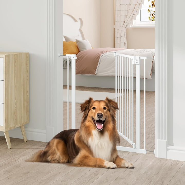 WOLTU Treppenschutzgitter, Türschutzgitter, Absperrgitter, Türgitter, 75-87 cm, mit/ohne Bohren, Aut