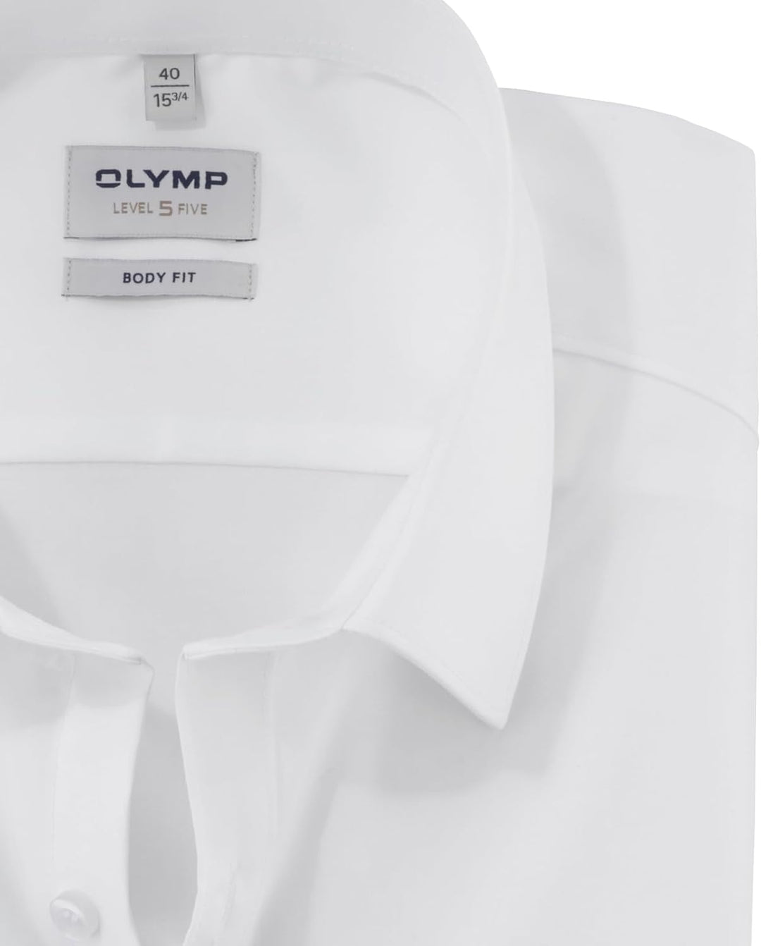 OLYMP Herren Oberhemd Langarm Hemd,einfarbig,Einfarbig,Comfort fit,New Kent 36 Weiss, 36 Weiß