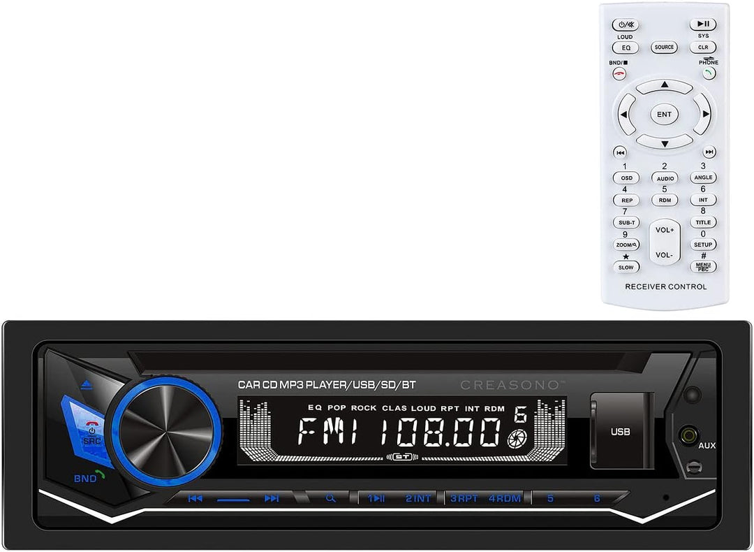 Creasono Autoradio mit CD Player: MP3-Autoradio, CD, Bluetooth, Freisprechfunktion, USB, SD, 4x45W (