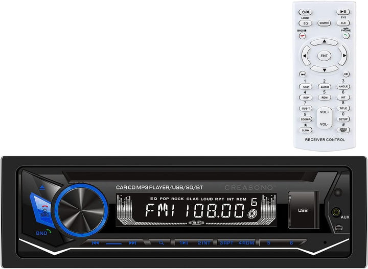 Creasono Autoradio mit CD Player: MP3-Autoradio, CD, Bluetooth, Freisprechfunktion, USB, SD, 4x45W (