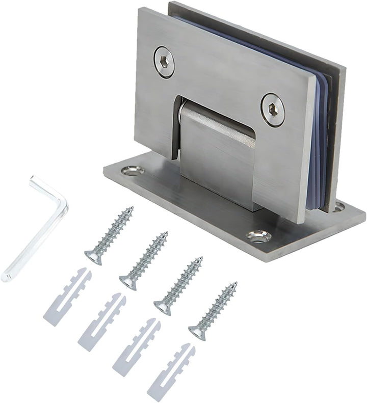 Glastür Scharnier, Glastürscharnier Edelstahl 8-12 mm Dickes Glas 90° Edelstahl Badezimmer Clip, Öff