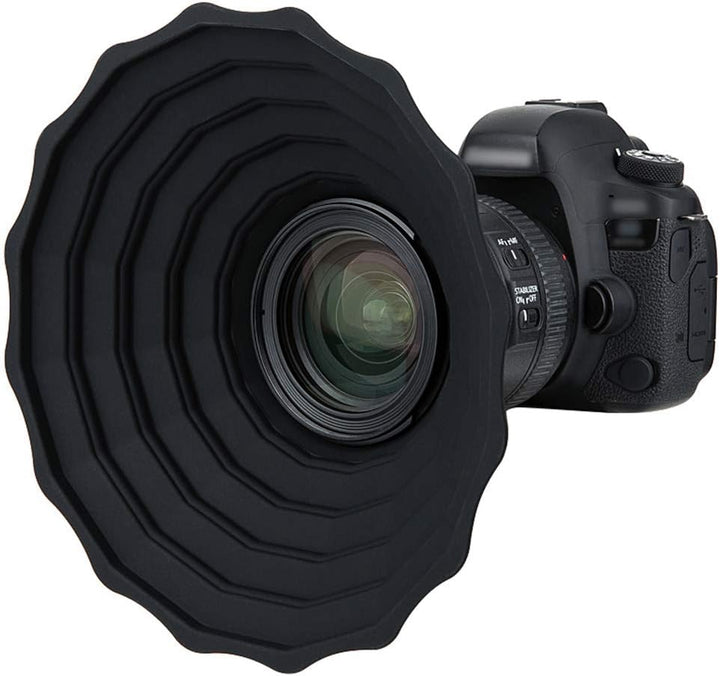 JJC Silikon Gegenlichtblende für Canon Nikon DSLR Kamera Objektiv Aussendurchmesser 53mm ~ 72mm, Gla