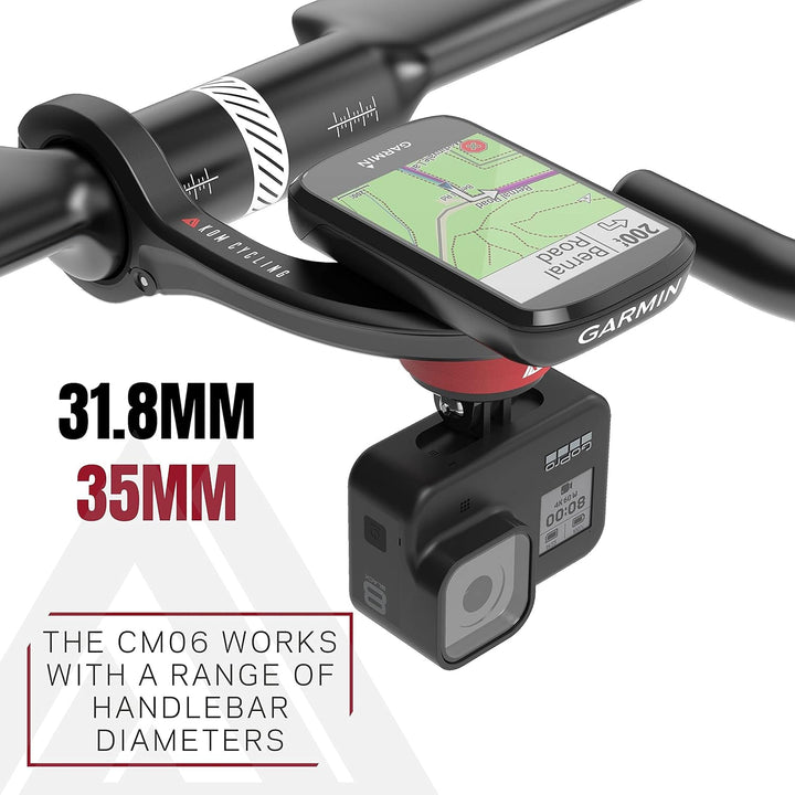 KOM Cycling CM06 Schnellspanner GoPro Computerhalterung für Wahoo und Garmin Fahrradcomputer (Fahrra