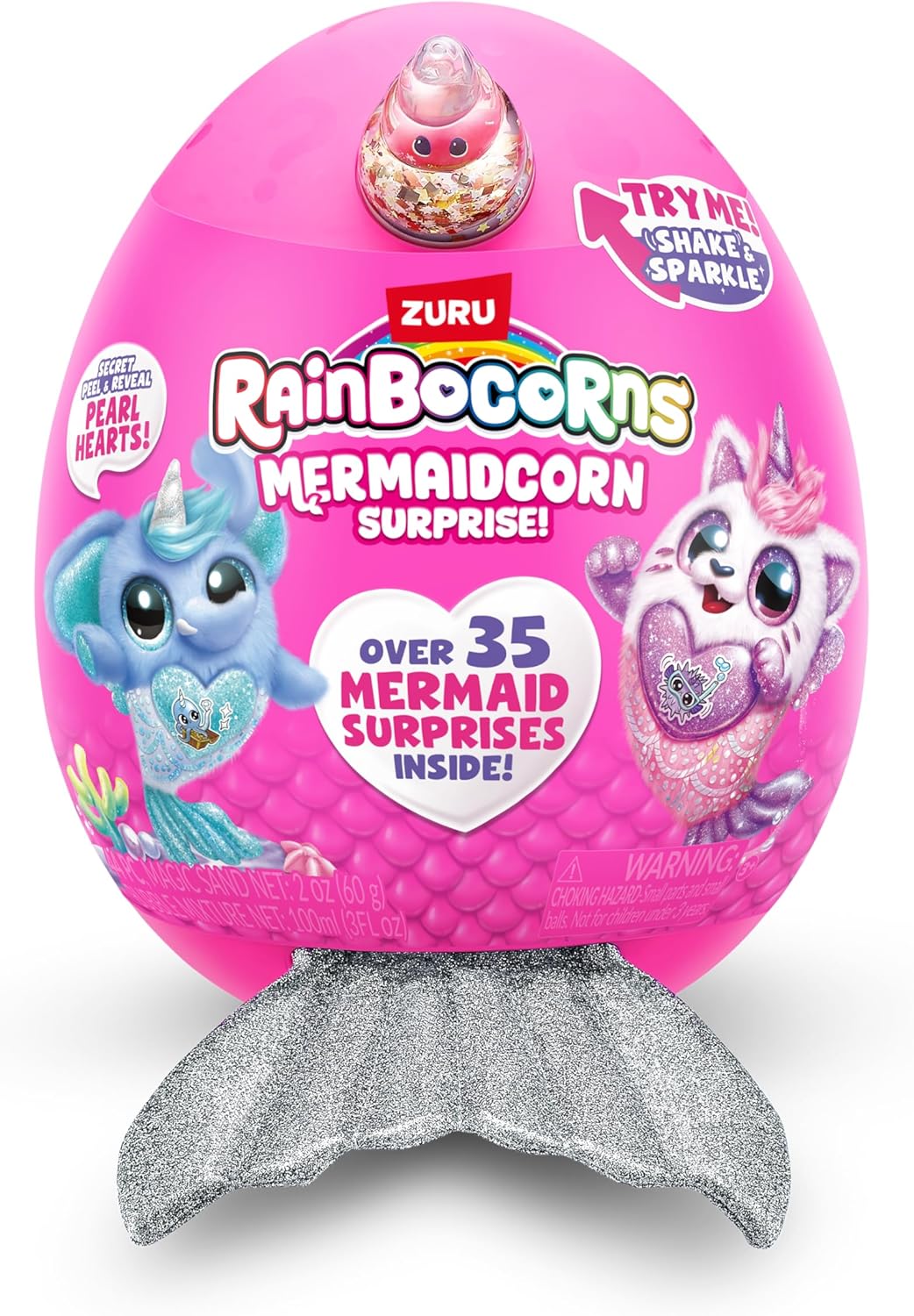 Rainbocorns Mermaidcorns Serie 7 Flamingo - Plüsch zum Sammeln, über 35 Überraschungen, Meerjungfrau