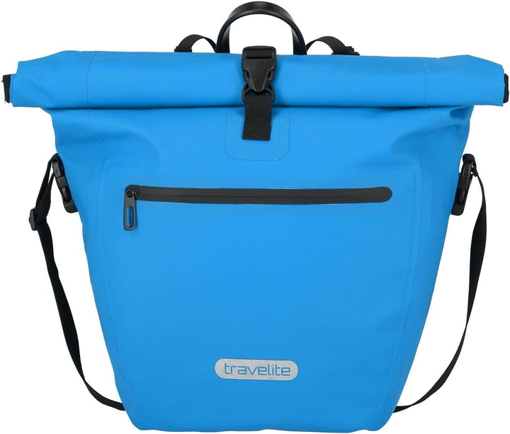 Travelite BASICS FOR BIKES - grosse Fahrradtasche Gepäckträger wasserdicht, mit abnehmbaren Schulter