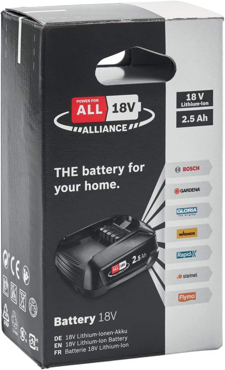 Rapid Bosch Akku 18V 2,5 Ah Power For All, 18V PBA Batterie für Alle P4A Akkuwerkzeuge von Bosch, Ga