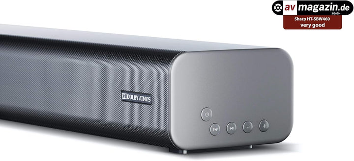 SHARP HTSBW460 3.1 Soundbar 440W (USB, Bluetooth, HDMI, Optisch, AUX-IN (3,5mm), 4K, Breite: 95cm),