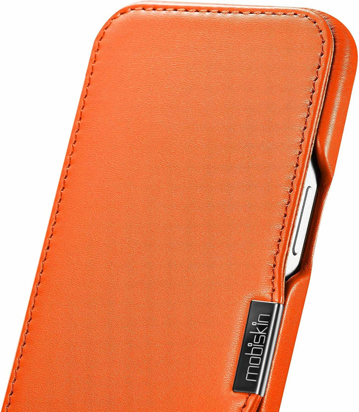 Mobiskin Hülle kompatibel mit Apple iPhone 13 (6,1 Zoll), Handyhülle mit echtem Leder, Case, Schutzh