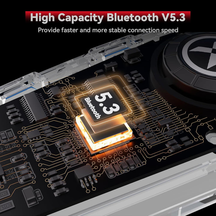 XGP X1 Motorrad Bluetooth Headset V5.3 mit Sprachassistent, 40mm Helm kopfhörer mit IP67 wasserdicht