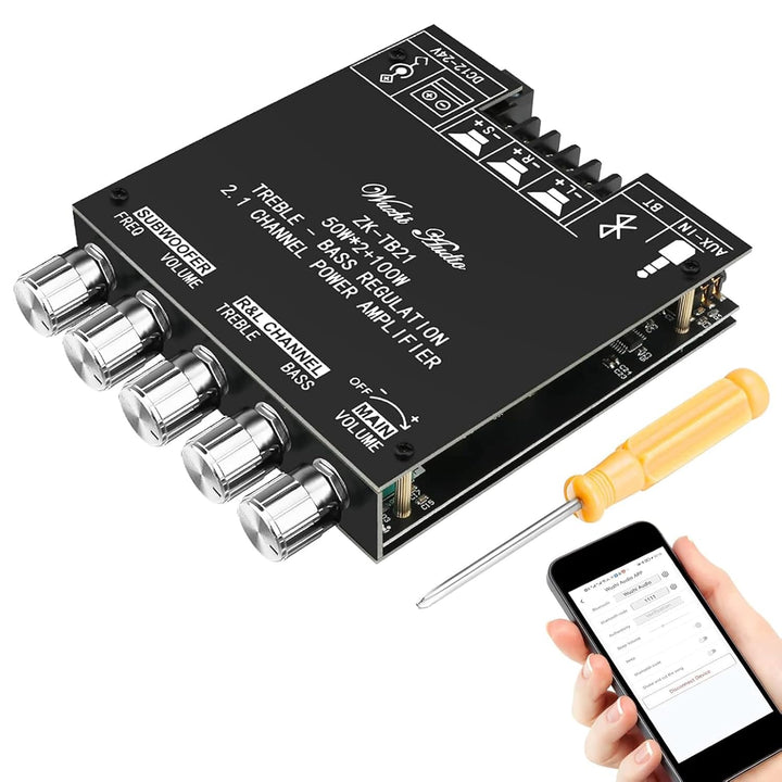 Bluetooth Verstärker Modul Hifi Stereo - 2.1 Audio Amplifier Board TPA3116D2 Mini Digital Tuner Ends