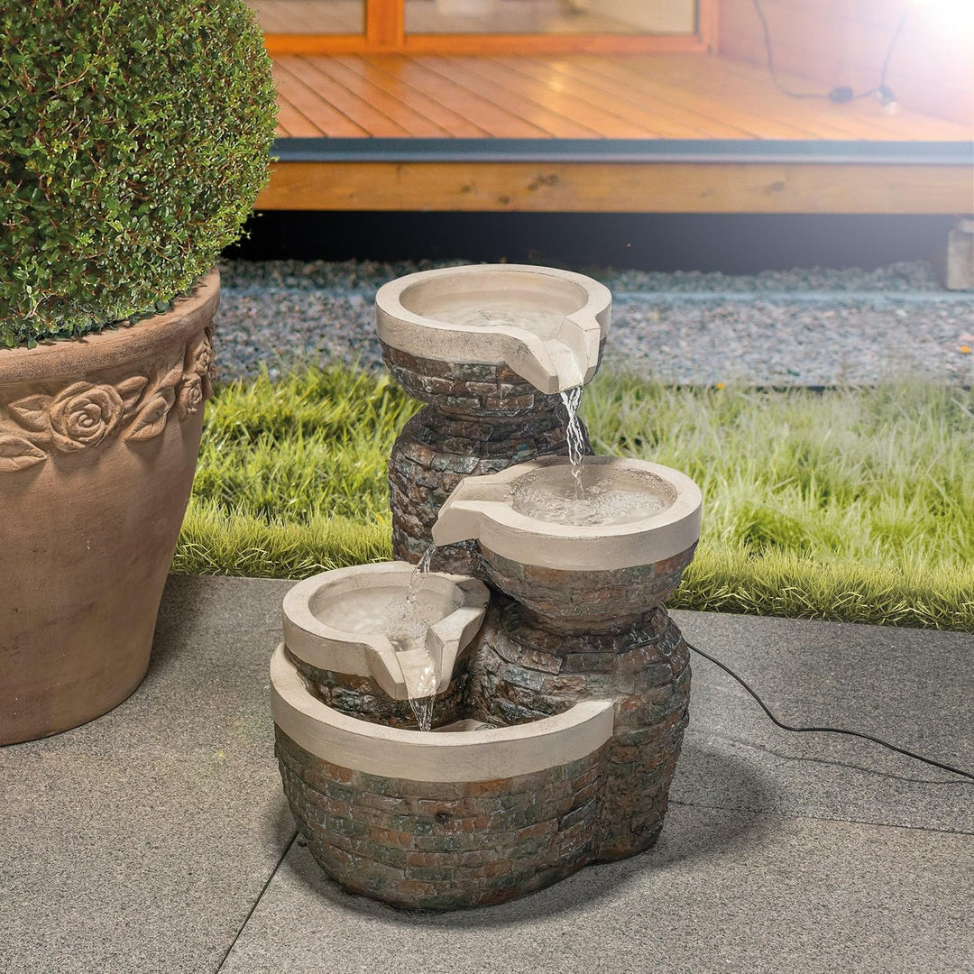 Solar Gartenbrunnen Bowl Fountain - extragrosses 5 Watt Solarmodul, Solarpumpe mit Direktbetrieb - 3