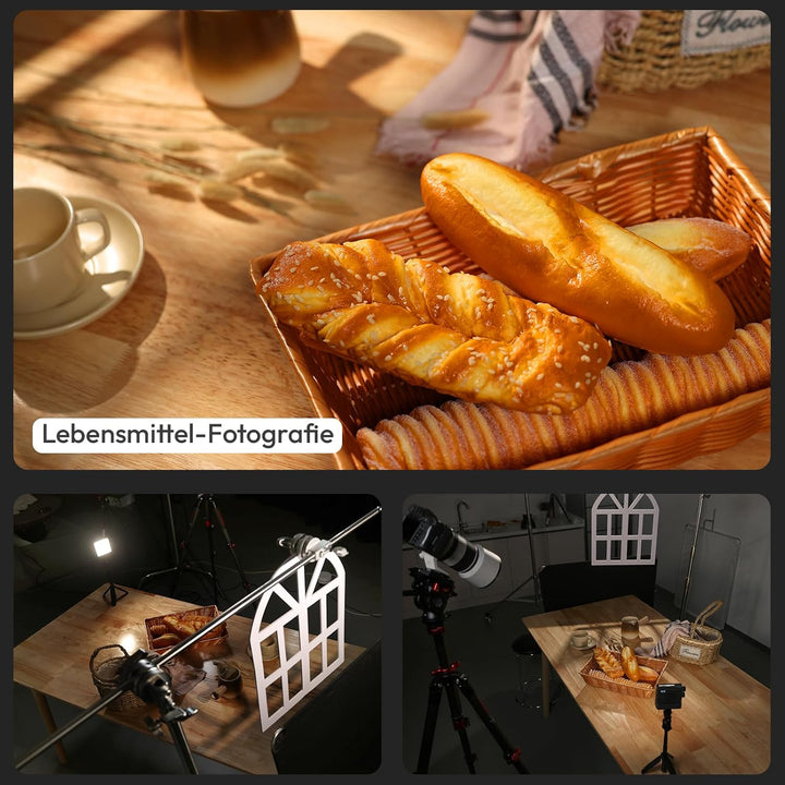 Videolicht RGB, ULANZI LE20 Kamera Foto Licht, 20W Videoleuchte mit 5000 mAh Akku, 2500K-9000K dimmb