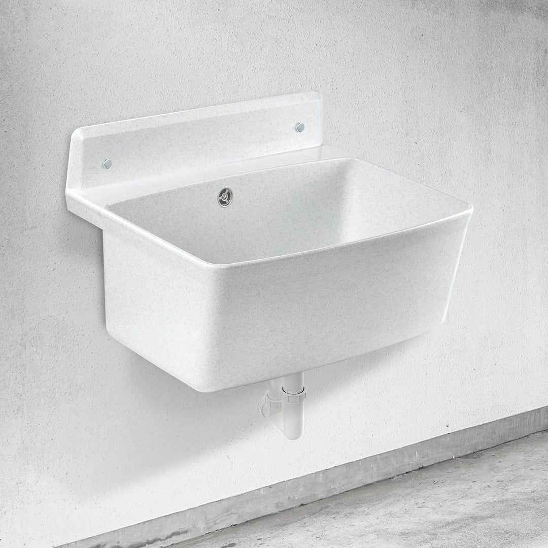 gospo Gartenwaschbecken, 55x42x22.5cm Haushaltsbecken aus hochqualitativem Polystyrol, Ausgussbecken